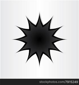 star shape hole in paper abstract symbol design element