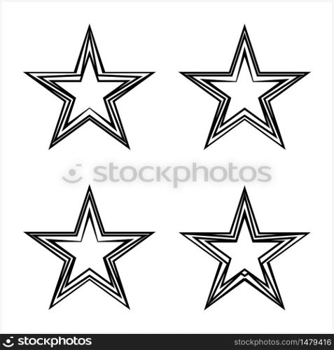 Star Shape Icon Design Vector Art Illustration