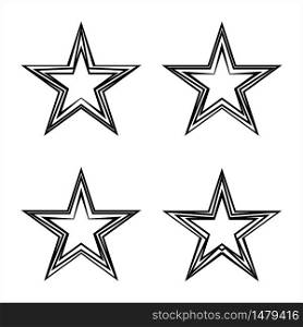 Star Shape Icon Design Vector Art Illustration