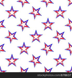 Star Shape Icon Seamless Pattern Vector Art Illustration