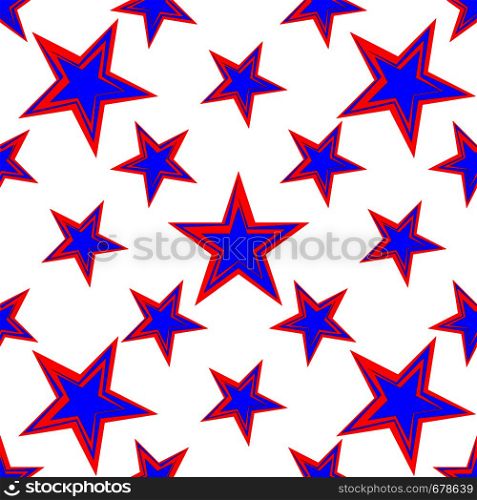 Star Shape Icon Seamless Pattern Vector Art Illustration