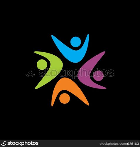 star shape logo, community logo, human logo, charity logo.