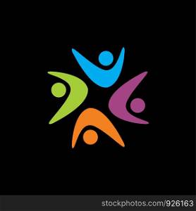 star shape logo, community logo, human logo, charity logo.