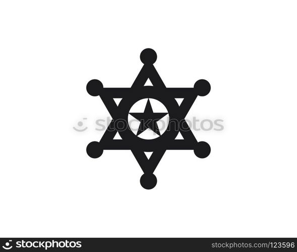 star sherif vector icon illustration design template