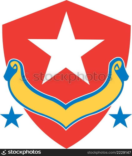 Star Shield Vector Background