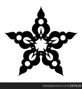 Star snowflake icon. Simple illustration of star snowflake vector icon for web. Star snowflake icon, simple style