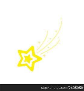 star, starry night, falling star, fireworks, twinkle, glow, glitter star, star over christmas, star decoration vector illustration