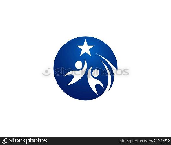 Star success logo vector icon template