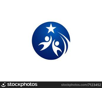 Star success logo vector icon template
