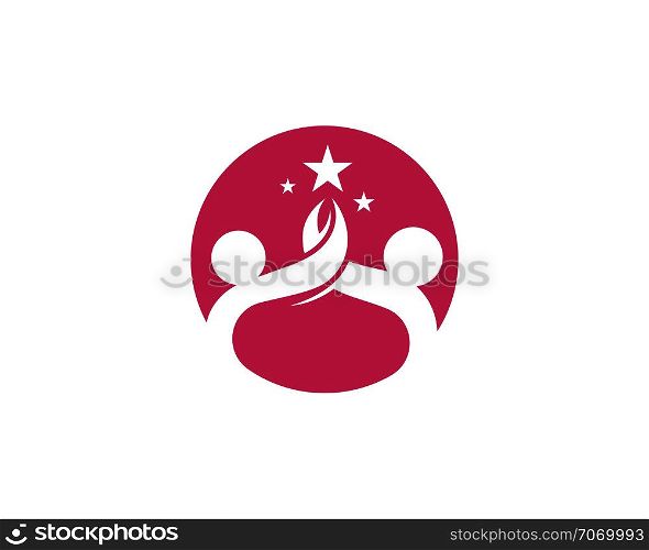Star success people care logo and symbols template