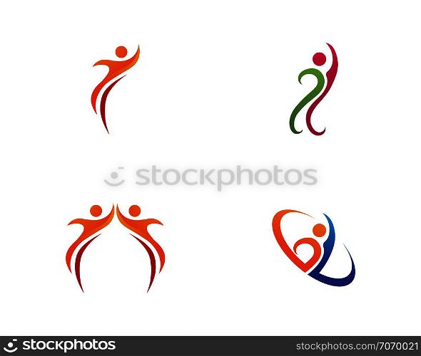 Star success people care logo and symbols template