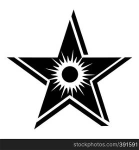 Star sun icon. Simple illustration of star sun vector icon for web. Star sun icon, simple style