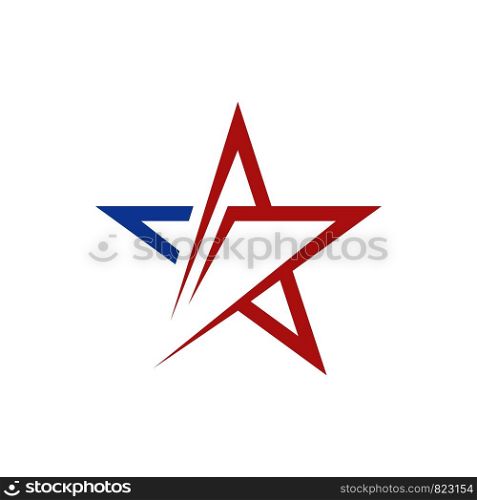 Star Swoosh Logo Template Illustration Design. Vector EPS 10.