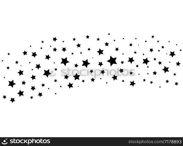 Star tail. Falling stars abstract christmas magic decoration. Stardust silhouettes, glitter trail or milky way vector black astrology sky space concept for invitation card design. Star tail. Falling stars abstract christmas magic decoration. Stardust silhouettes, glitter trail or milky way vector concept