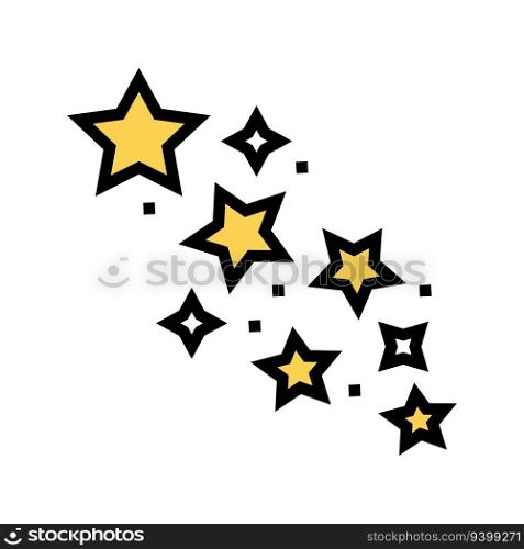 star tattoo art vintage color icon vector. star tattoo art vintage sign. isolated symbol illustration. star tattoo art vintage color icon vector illustration
