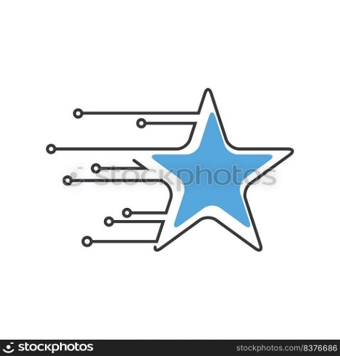 Star Tech logo vector flat design