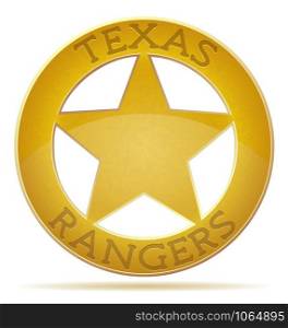 star texas ranger vector illustration isolated on white background