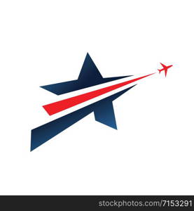 Star travel logo design.