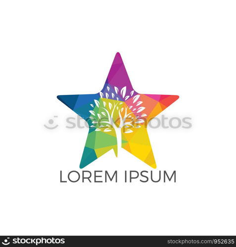 Star Tree Logo Design.