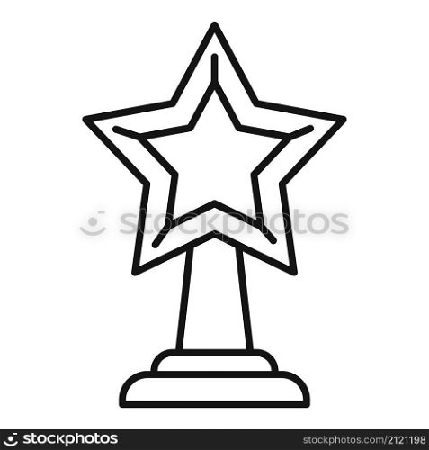 Star trophy icon outline vector. Winner award. Prize victory. Star trophy icon outline vector. Winner award