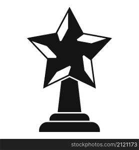 Star trophy icon simple vector. Winner award. Prize victory. Star trophy icon simple vector. Winner award