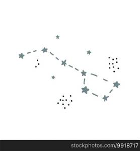 Star Vector doodle element isolated on white background. Ursa Major constellation. Doodle cosmos illustration, sky design element for any purposes. Hand drawn abstract line print, card.. Star Vector doodle element isolated on white background. Ursa Major constellation. Doodle cosmos illustration, sky design element for any purposes. Hand drawn abstract line print, card