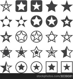Star vector icons. Star vector icons for rating and award, Mark quality for website illustration