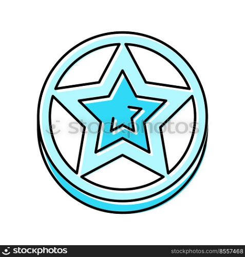 star video game reward color icon vector. star video game reward sign. isolated symbol illustration. star video game reward color icon vector illustration