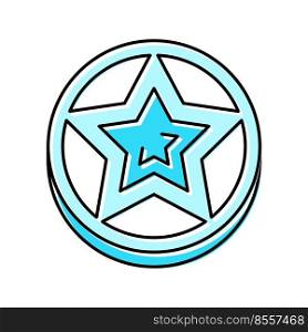 star video game reward color icon vector. star video game reward sign. isolated symbol illustration. star video game reward color icon vector illustration