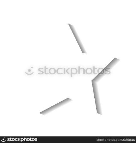 Star with shadow on white back. Vector. Star with shadow