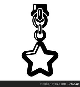 Star zip icon. Simple illustration of star zip vector icon for web. Star zip icon, simple style