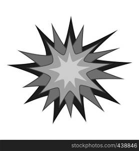 Starburst icon in monochrome style isolated on white background vector illustration. Starburst icon monochrome