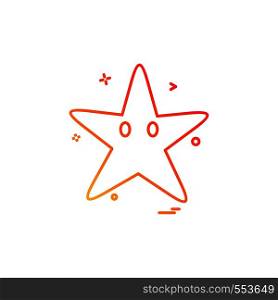 Starfish icon design vector