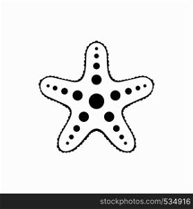 Starfish icon in simple style isolated on white background. Sea and animal symbol. Starfish icon, simple style