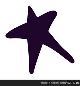 Starfish on a white background. Vector illustration in the style of a doodle. Starfish sketch. Vector illustration in the style of a doodle
