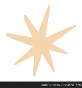 Starfish on a white background. Vector illustration in the style of a doodle. Starfish sketch. Vector illustration in the style of a doodle