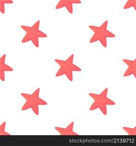 Starfish pattern seamless background texture repeat wallpaper geometric vector. Starfish pattern seamless vector