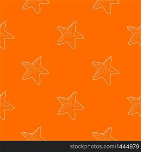Starfish pattern vector orange for any web design best. Starfish pattern vector orange
