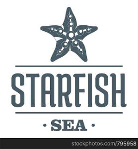 Starfish sea logo. Simple illustration of starfish sea vector logo for web. Starfish sea logo, simple gray style
