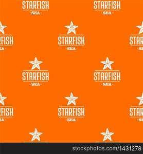 Starfish sea pattern vector orange for any web design best. Starfish sea pattern vector orange