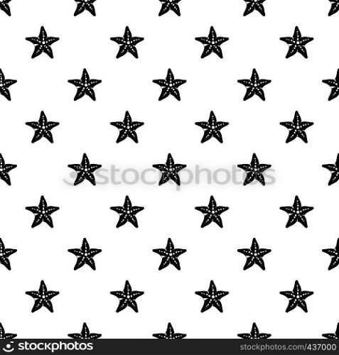Starfishpattern seamless in simple style vector illustration. Starfish pattern vector