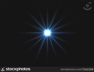 Starlight blue on dark background. You can use for ad, poster, template, business presentation. Vector illustration