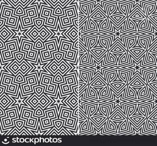 Starry Elements Seamless Patterns