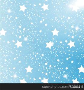Starry Sky on Blue Background. Vector Illustration. EPS10. Starry Sky on Blue Background. Vector Illustration.