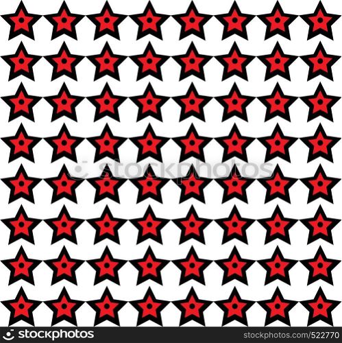 Stars arranged in a sequential manner vector color drawing or illustration