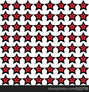 Stars arranged in a sequential manner vector color drawing or illustration