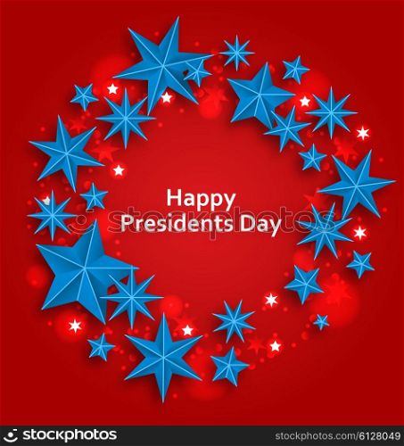 Stars Background for Happy Presidents Day. Illustration Stars Background for Happy Presidents Day - Vector
