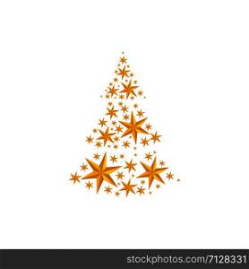 Stars christmas tree. Holidays concept. Vector illustration. Stars christmas tree