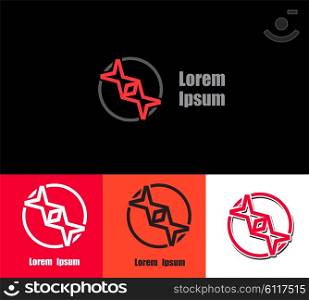 stars circle symbol company logo design vector illustration