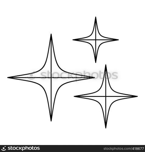 Stars icon. Outline illustration of stars vector icon for web. Stars icon, outline style
